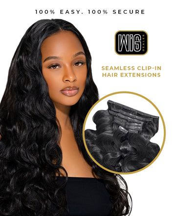 Seamless Body Wave Clip In Hair Extensions